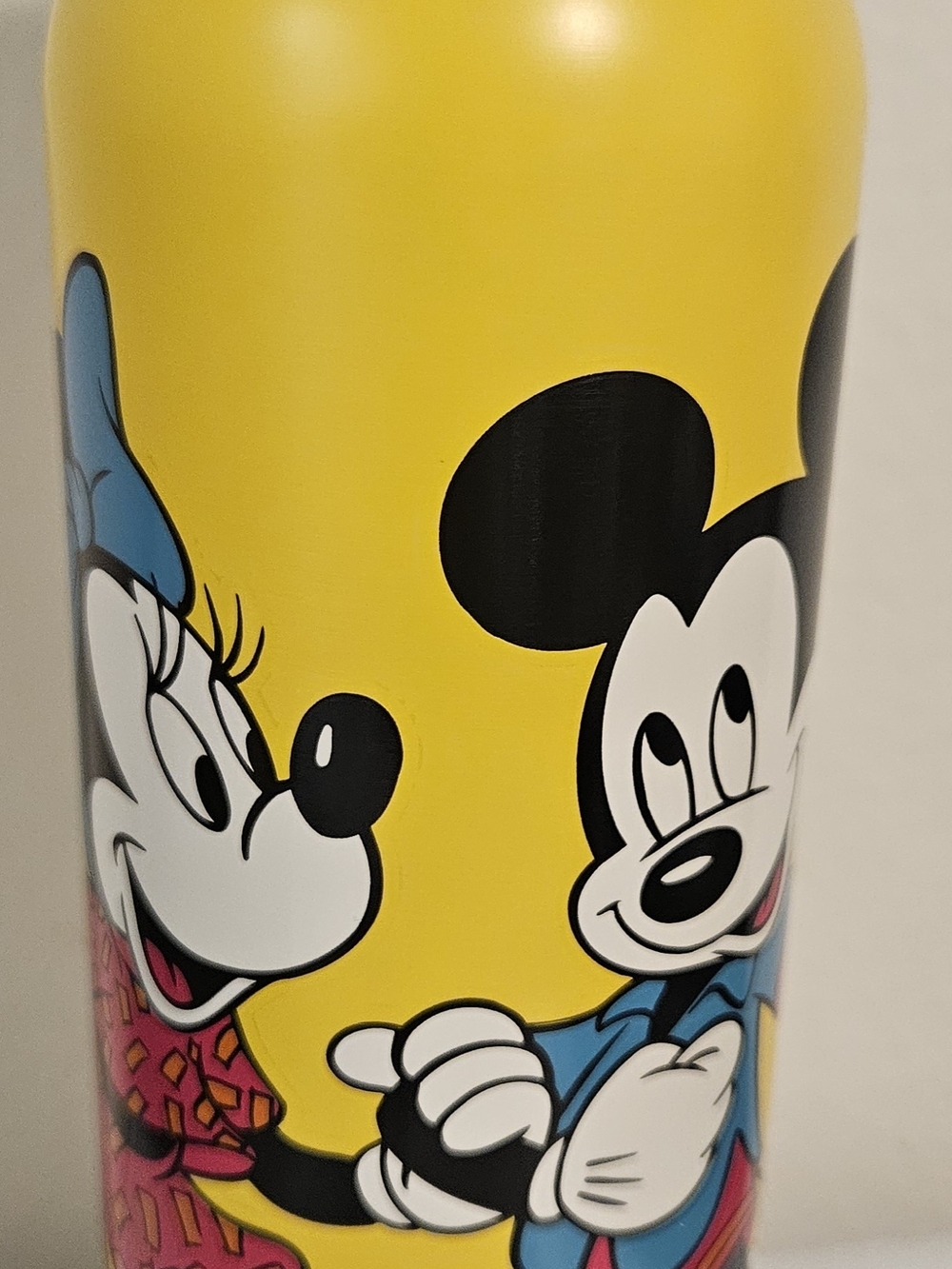 Disneyland Parks Mickey & Minnie Yellow Character Water Bottle